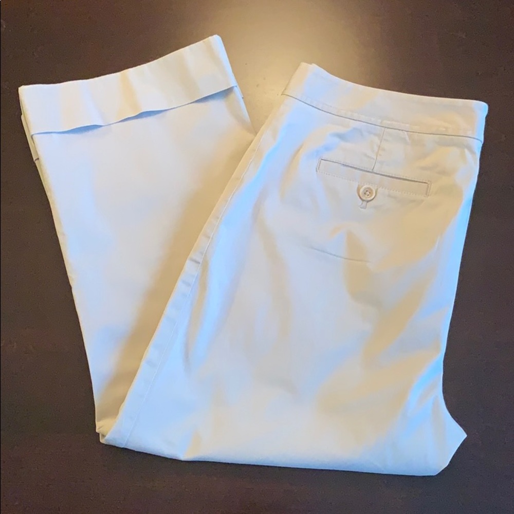 LOFT Cropped Pants with Button Cuffs